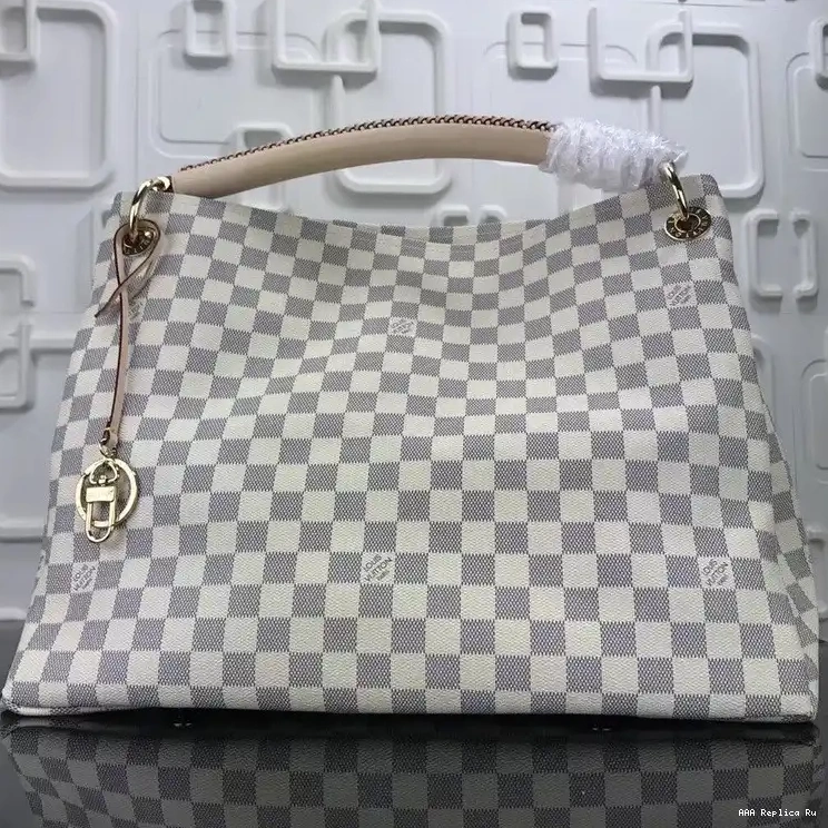 AAA Pruses Bags BAG DAMIER MM LOUIS AZUR ARTSY VUITTON 0623